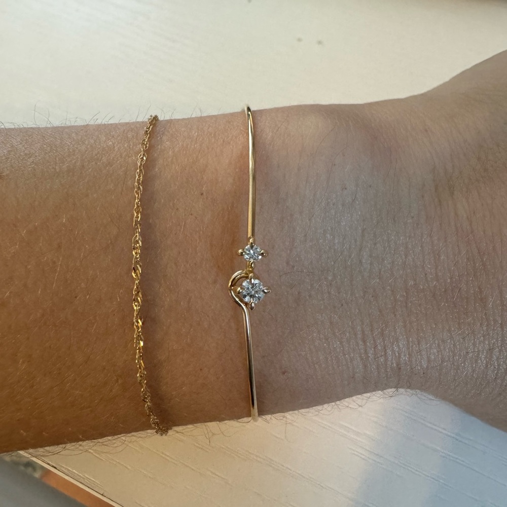 Catbird Diamond Gesture Bangle 6”